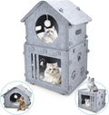 2-Storey Detachable Cat House for Indoor Cats Bed, Covered Beds & Furniture by Home