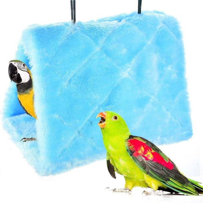 MOACC Winter Warm Bird Nest House Shed Hut Hanging Hammock Finch Cage Plush by MOACC