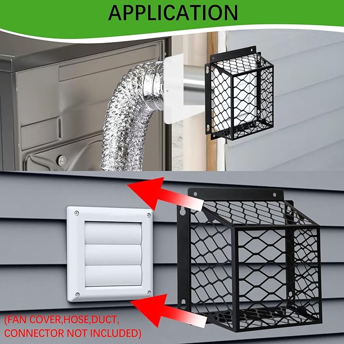 Dryer Vent Bird Guard, Dryer Vent Cover Bird Guard Cage - Image 4
