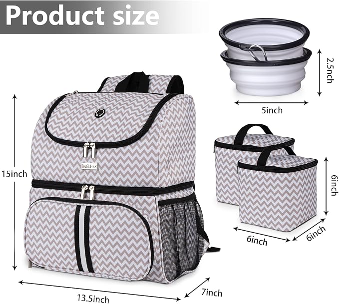 BAGLHER Pet Travel Bag, Double-Layer Pet Supplies Backpack, Pet Travel Backpack - Image 4
