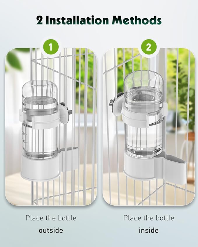 Pawfly 2 Pcs Bird Water Dispenser, Automatic Water Feeder, Plastic Cage Water - Image 6