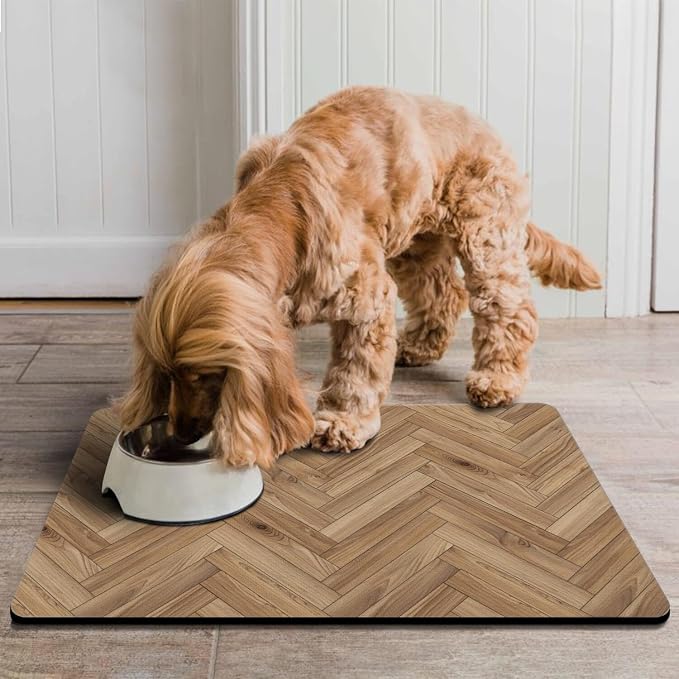 Pet Feeding Mat for Floors Waterproof Dog Mat for Food and Water Absorbent - Image 2