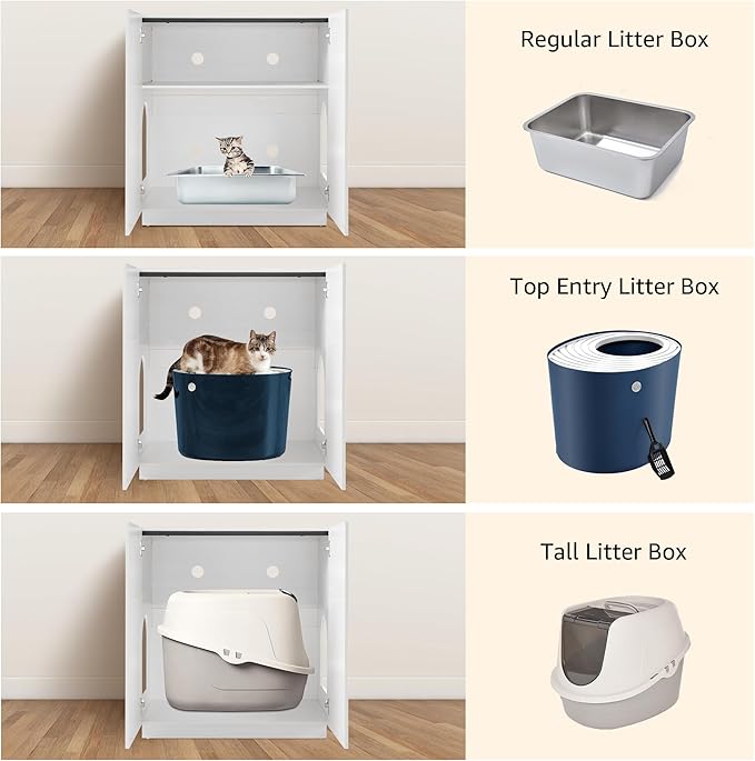 unipaws Tall Cat Litter Box Enclosure - Image 6