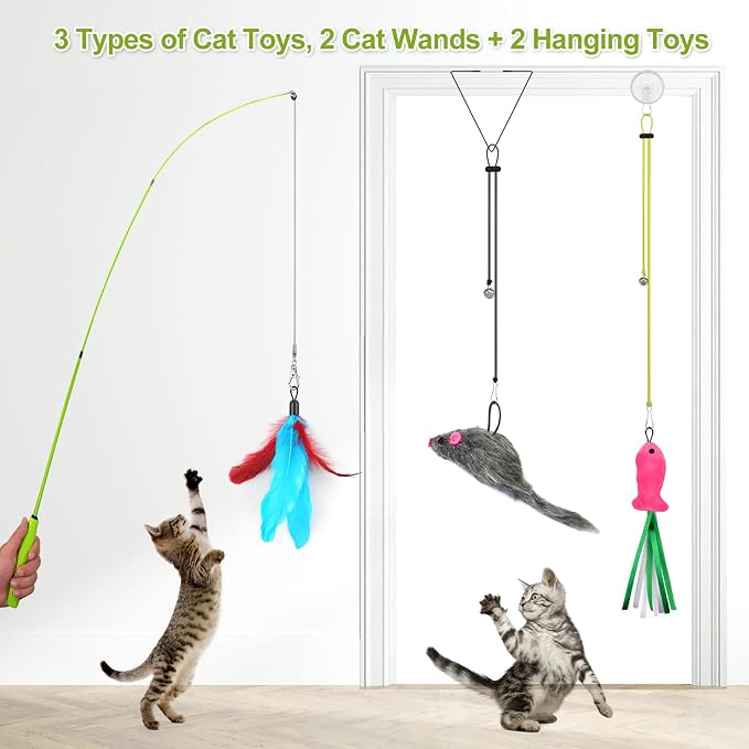 ChicWow Interactive Retractable Cat Wand & Hanging Toys - Image 5