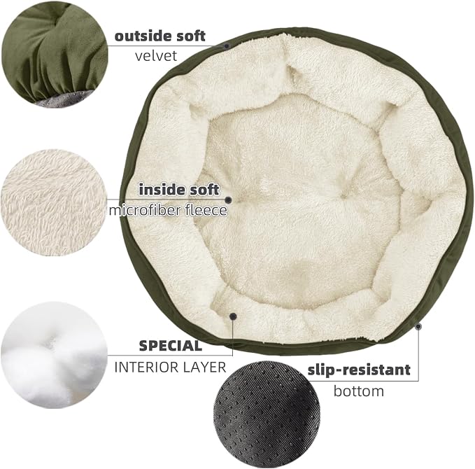 Asvin Medium Dog Bed for Medium Dogs, Cat Beds for Indoor Cats, Pet Bed for - Image 4