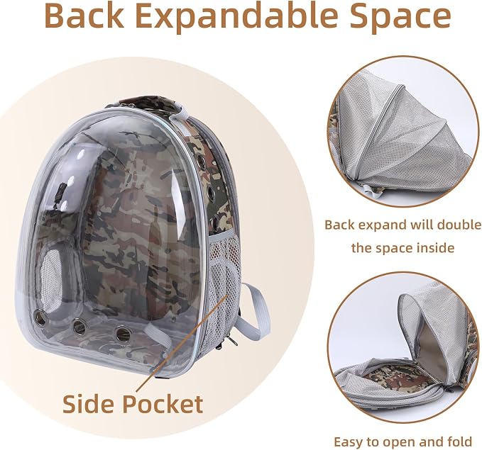 Cat Backpack Carrier Back Expandable Bubble Pet Carrier Backpack - Image 3
