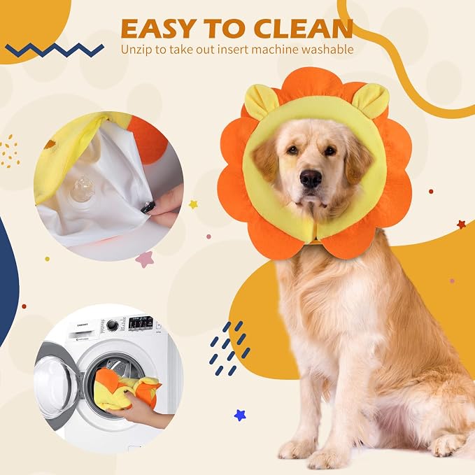 IEUUMLER Inflatable Recovery Dog Collar, Protective Donut Cone, Adjustable Soft - Image 7
