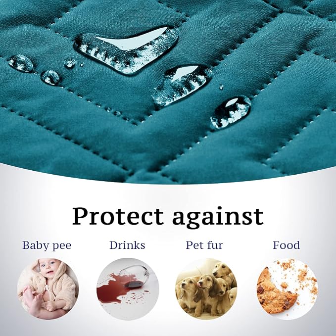 H.VERSAILTEX Reversible Loveseat Cover Furniture Protector Anti-Slip Water - Image 3