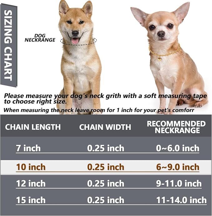 HOWWFALY Dog Collar and Cat Chain Necklace Stainless Steel Adjustable 18K Gold - Image 3