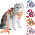 JSXD Cat Harness, Leash and Collar Set, Escape Proof Kitten Vest Harness by JSXD