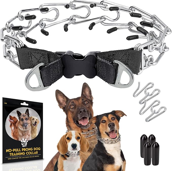 PetJett Choke Collar for Dogs Training Collar Adjustable Prong Collar for Dog by PETJETT