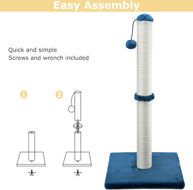 Dimaka 29" Tall Cat Scratching Post, Claw Scratcher - Image 5