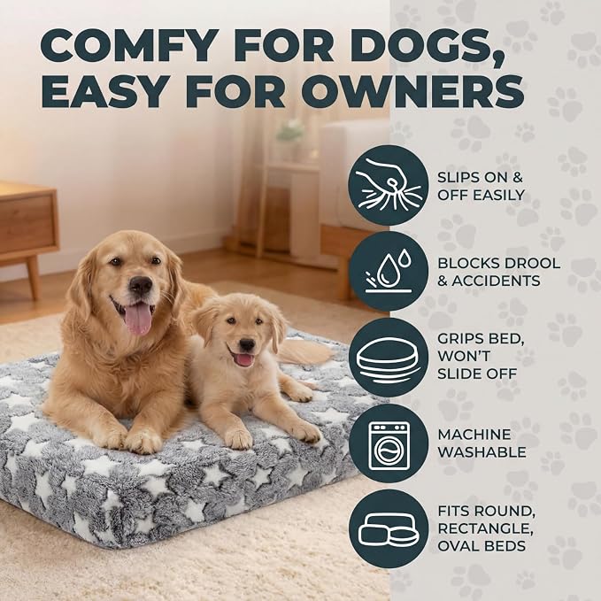 Youyole Large Washable Rectangle Dog Bed Cover Replacement Waterproof 36 x 23 x - Image 3