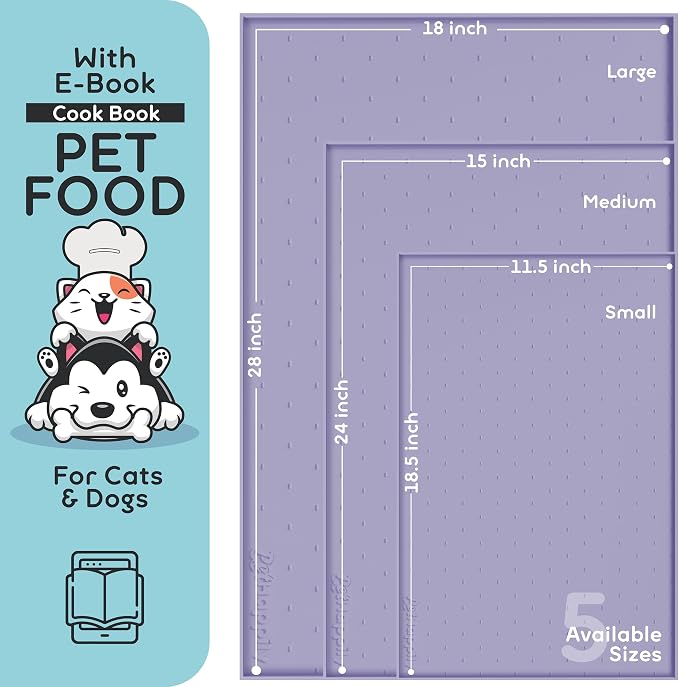 Dog Food Mat - Raised Edges Dogs Mat - Image 2