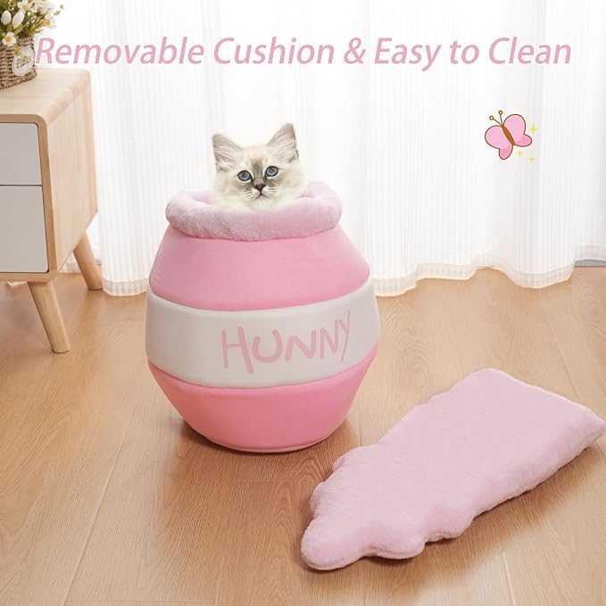 Honey Pot Cat Cave Bed, Soft and Thick Rebound Sponge Pet Nest - Image 4