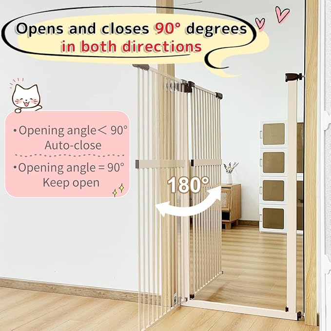 Lumizone Extra Tall Cat Gate 61.02" High Pressure Mounted Extra Wide - Image 7