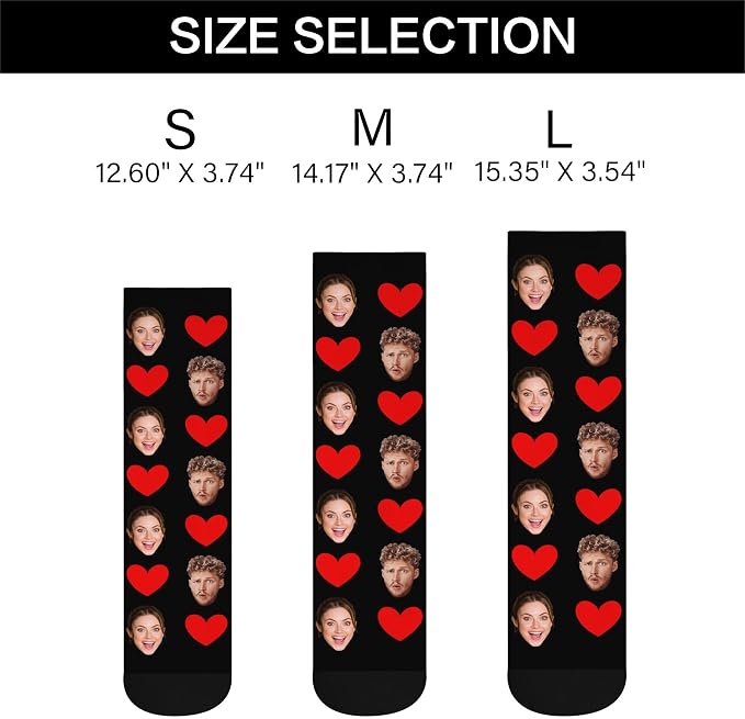 D-Story Custom Face Socks, Personalized Photo Picture on Socks, Unisex Athletic - Image 5