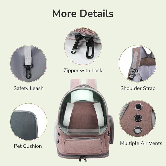 Cat Backpack Carrier for Large Cats, Expandable Cat Bubble Backpack, Dog - Image 6