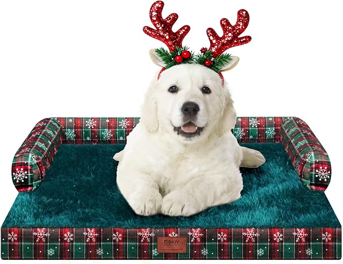 Christmas Dog Bed Large Sized Dogs-Orthopedic Waterproof Dog Beds, Comfort Pets by Mekiy