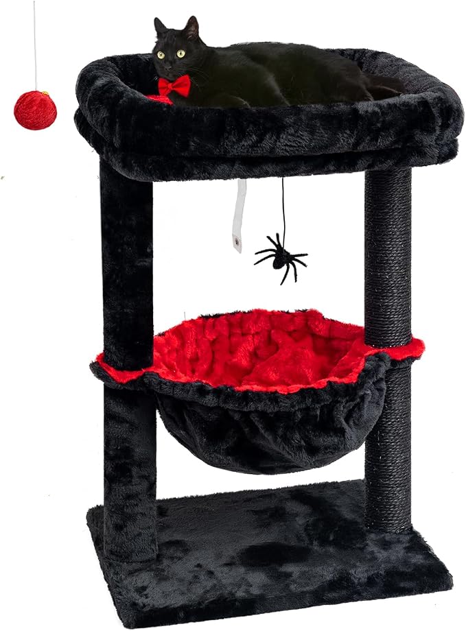 SYANDLVY Gothic Cat Tree with Coffin Bed by SYANDLVY