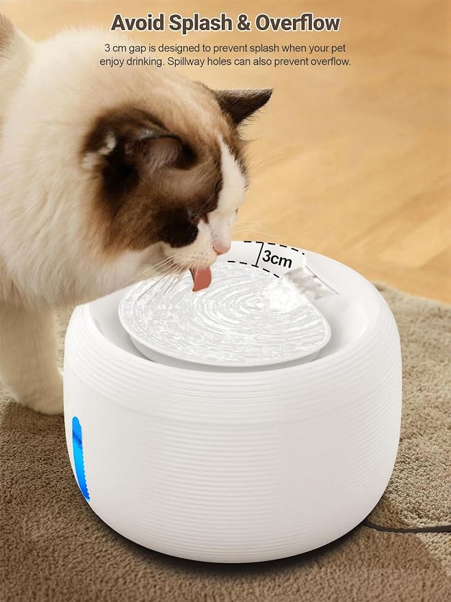 SIBAYS 3.5L Cat Water Fountain, 118oz Large Capacity Pet Water Fountain - Image 6