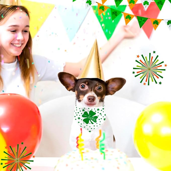 St. Patrick's Day Dog Bandana, 2 Pack Adjustable Holiday Party Pets Saint - Image 4