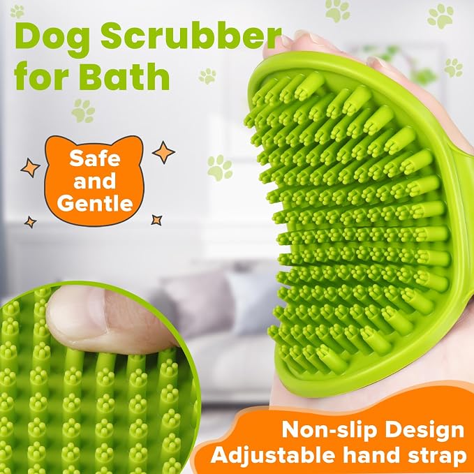 Comotech 3PCS Dog Bath Brush | Dog Shampoo Brush |Scrubber - Image 6