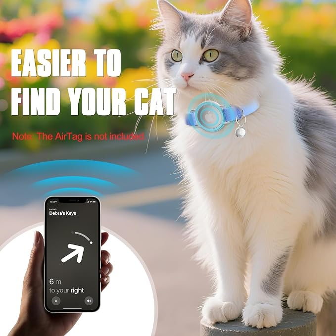 AirTag Cat Collar, Ultra Elastic Cat Tracker Collar, Airtag Holder Compatible - Image 3