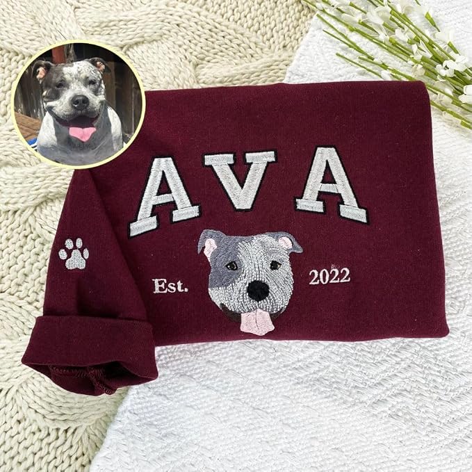 COUPLEHOODIES Custom Dog Portrait Sweatshirt from Photo – Personalized Pet - Image 7