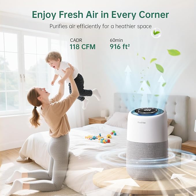Air Purifier with PM2.5 Real-Time Display & Air Quality Monitor, All-in-One - Image 8