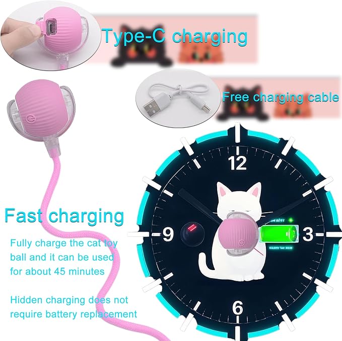 Interactive Cat Dog Toy Ball: Indoor Small Automatic Moving Smart Rolling Fun - Image 9