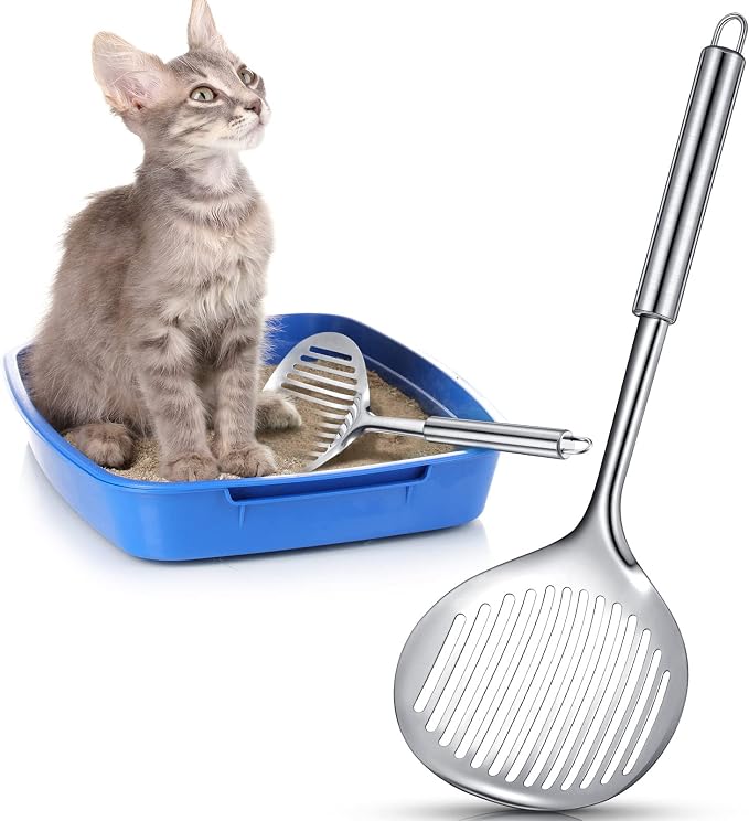 Meanplan 2 Pcs Cat Metal Litter Scoop Litter Scoop, Cat Accessories Scooper by Meanplan