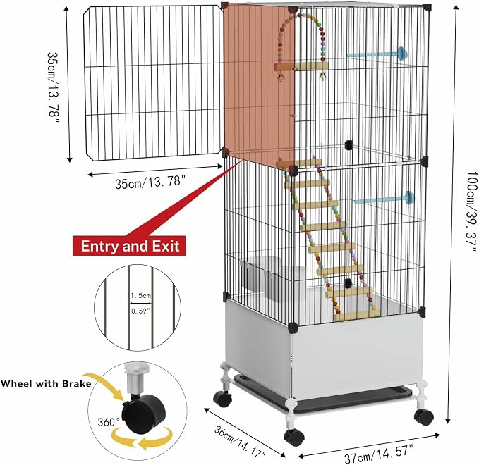 Medium Flight Bird Cage, Wide Birdcage - Image 3