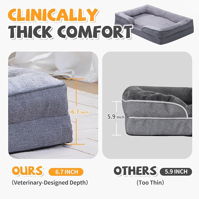 Makigued Orthopedic Dog Bed for Large Dogs Egg Crate Foam Pet Sofa - Image 4