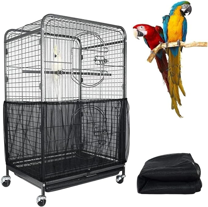 ASOCEA Extra Large Bird Cage Seed Catcher Guard Universal Birdcage Cover Nylon by ASOCEA
