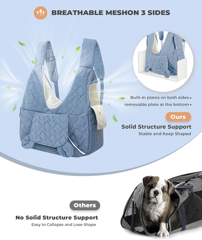 Pet Carrier Backpack, Adjustable Pet Front Cat Dog Carrier Backpack Travel Bag - Image 4