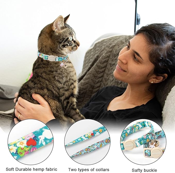 DOGWONG 2 Pack Easter Day Cat Collars, Breakaway - Image 3