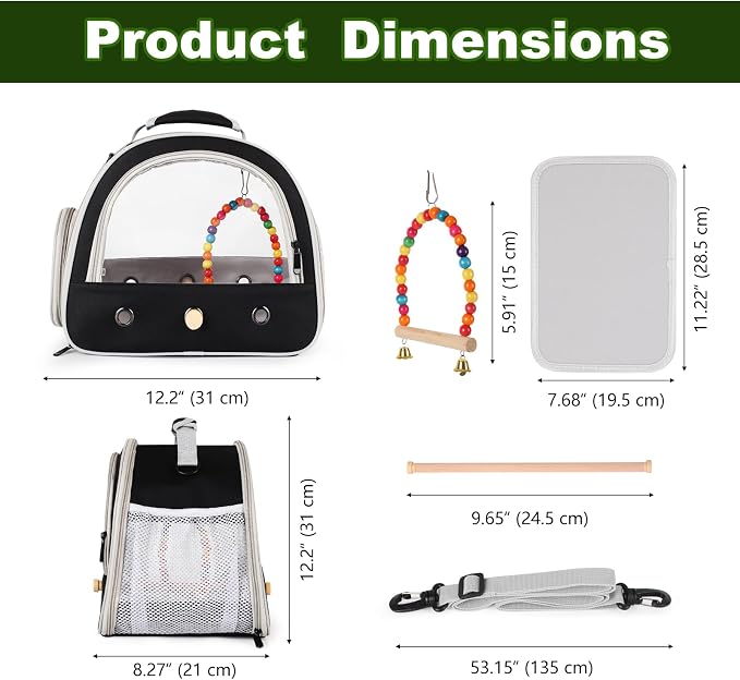 Portable Parrot Travel Cage Carrier - Image 3