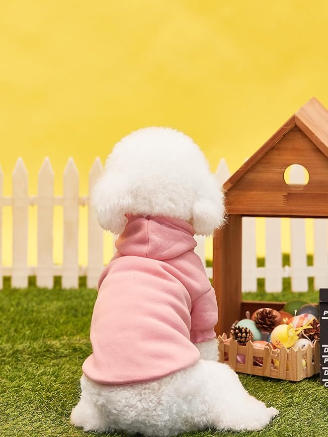QWINEE Basic Dog Hoodie Sweatshirt Puppy Sweater Warm Cat Costumes Pet Clothes - Image 6