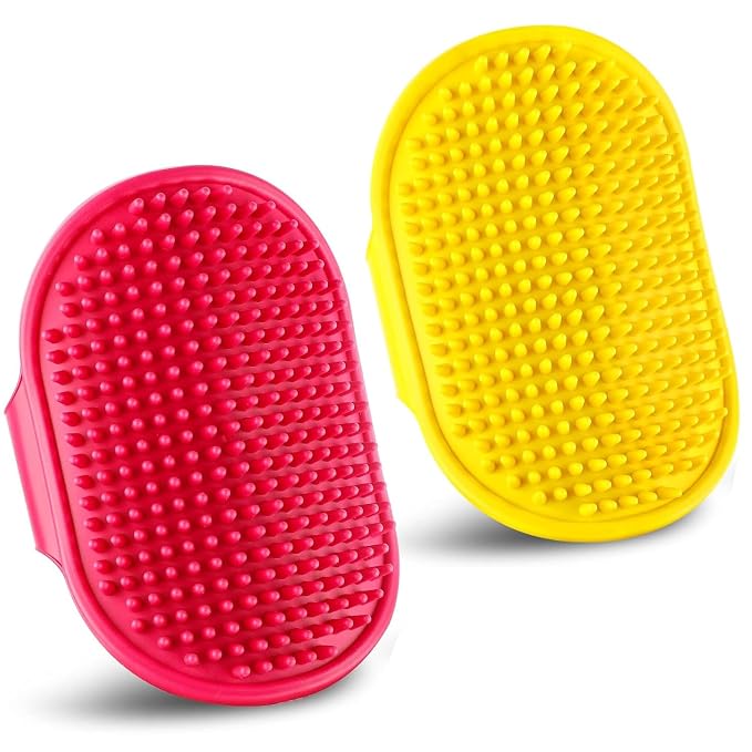 Dog Grooming Brush, Pet Shampoo Bath Brush Dog Grooming Shedding Brush Soothing by Kwispel
