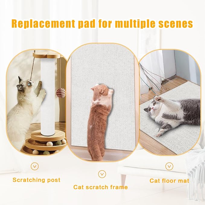 Cat Scratch Mat, 118.5"x17.4" Trimmable Self-Adhesive Cat Scratch Furniture - Image 5