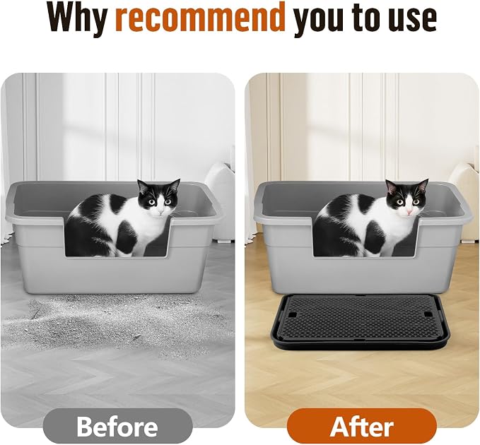 Large Cat Litter Box Step Mat, 16.5"x11.2" Cat Ramp Stairs, Cat Litter Catcher - Image 6
