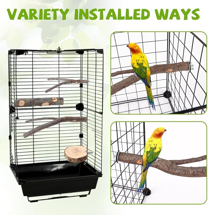 12PCS Natural Wood Bird Perches - Image 6