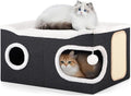 Cat Beds for Indoor Cats, Extra Wide Cat Cube House for Multi Cats, Foldable by Shikha