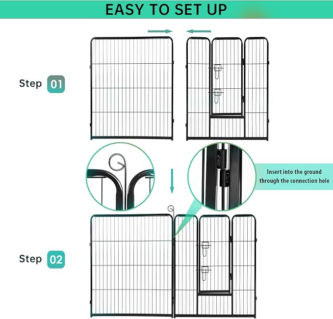 BestPet | Dog Playpen | 40 Inch, 16 Panels | Heavy Duty Metal Pet Exercise Pen - Image 5