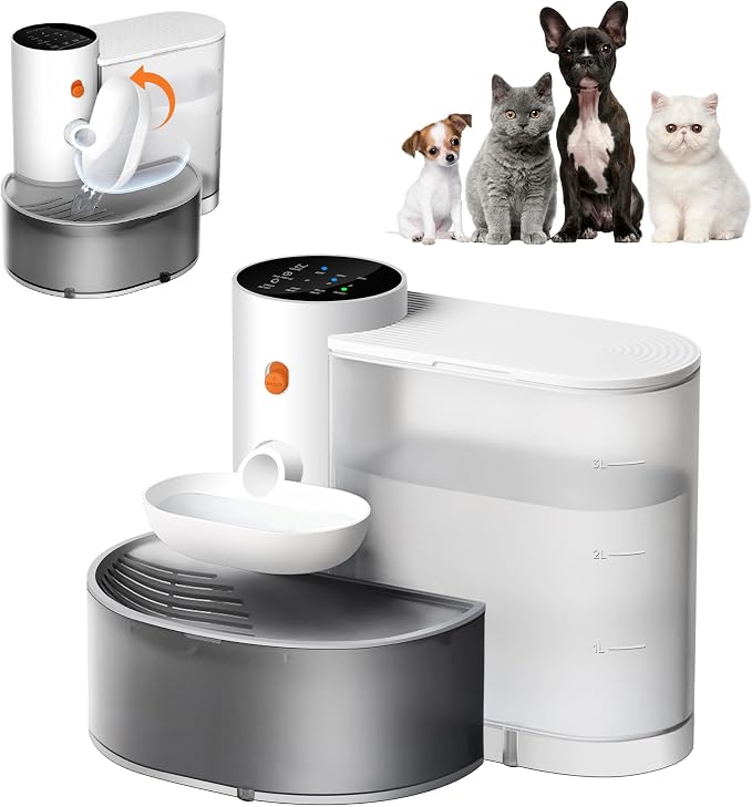 Potaroma Smart Wireless Pet Water Fountain, No Filter, 3.5L Large Capacity by Potaroma