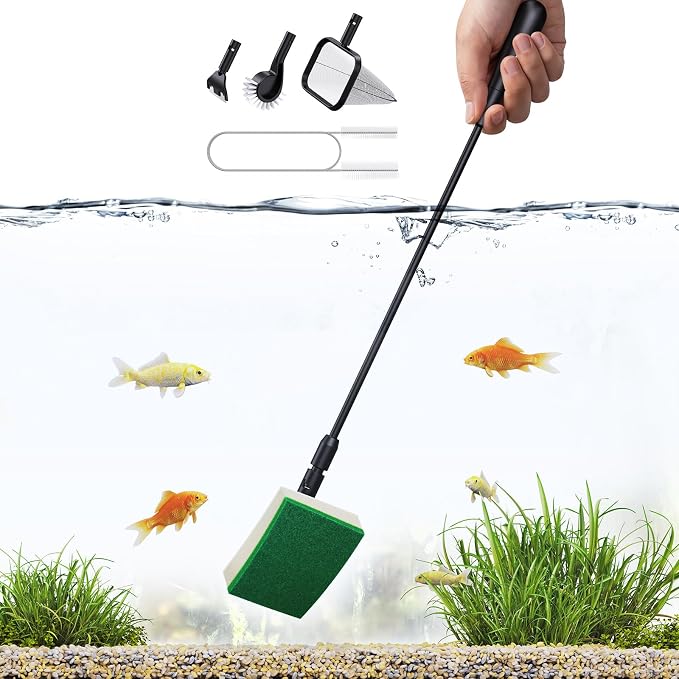 Aquarium Algae Scraper, Small Fish Tank Cleaner by SEAOURA
