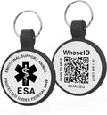 ESA Dog Tag, QR Code Dog Tag, Modifiable Free Pet Online Profile, Scannable QR by WhoseID