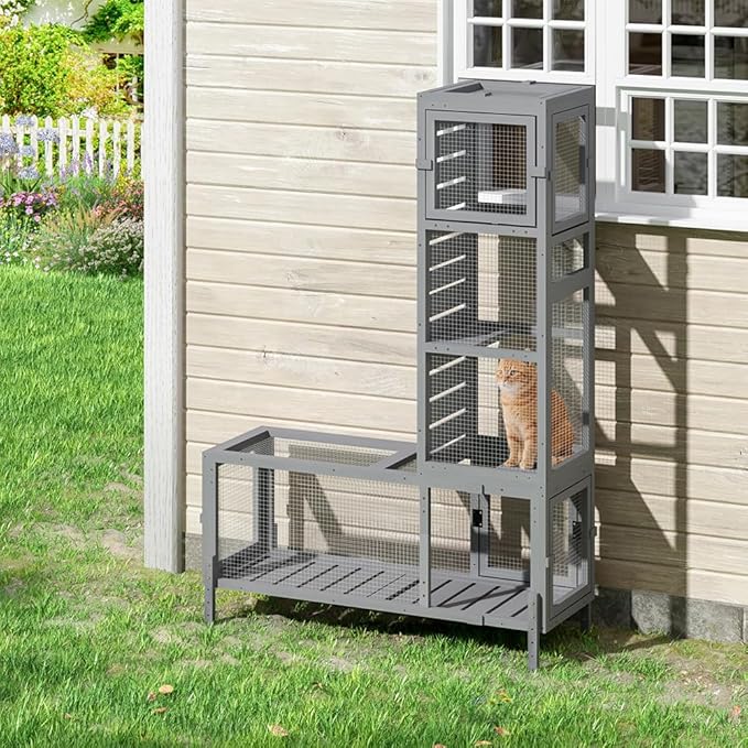 COZIWOW Wooden Cat Play Tunnel by COZIWOW