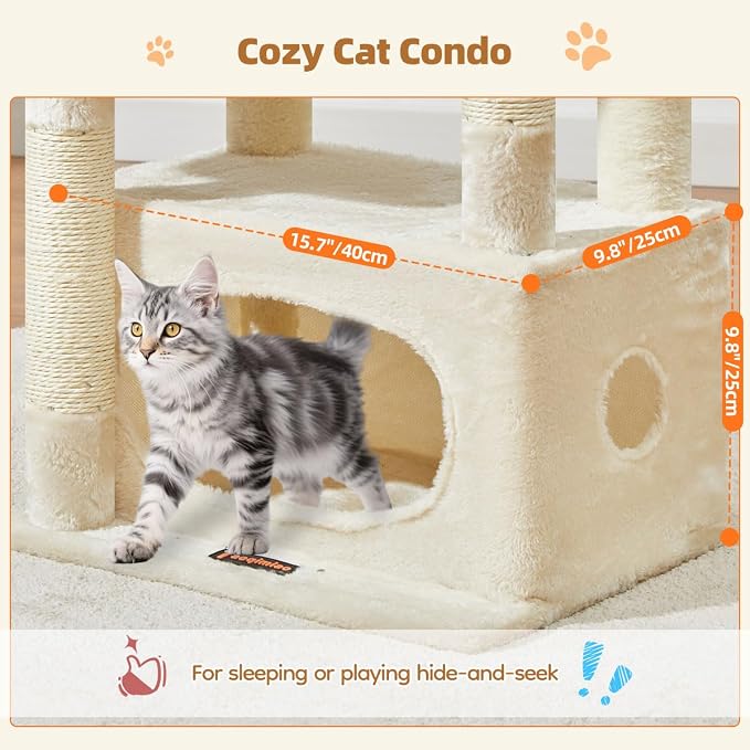 Taoqimiao Cat Tree, 38.5-Inch Cat Tower - Image 3